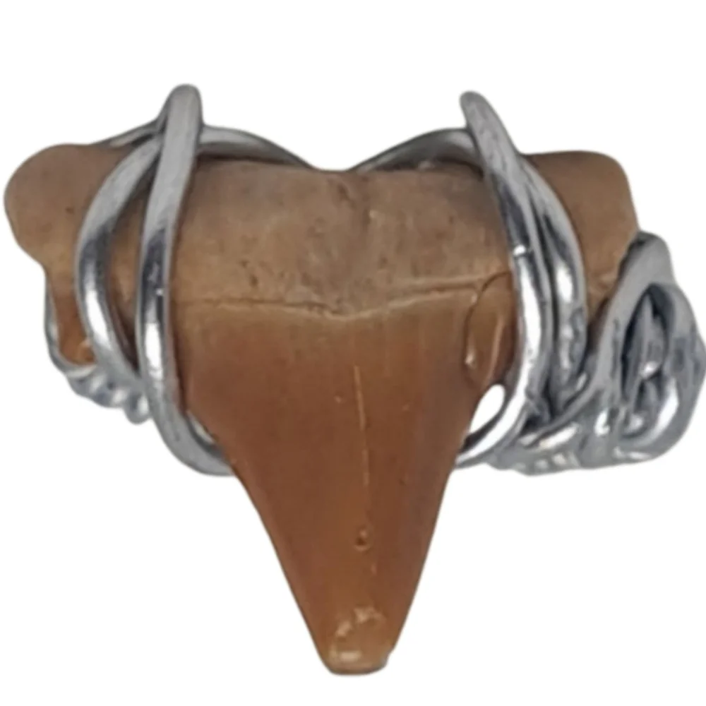 Shark Tooth Wire-Wrapped Ring | Size 7 | Silver Tone | NWOT
